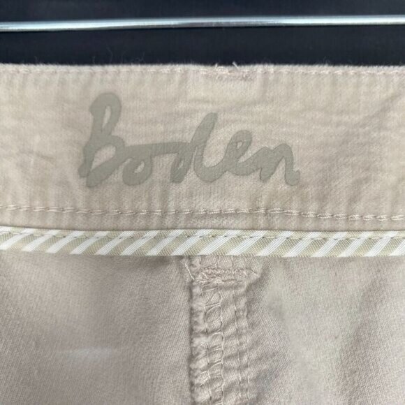 Boden Womens Pants Tan Size 8 Ankle Mid Rise  Stretch Cotton Blend Soft Comfort - Picture 2 of 15